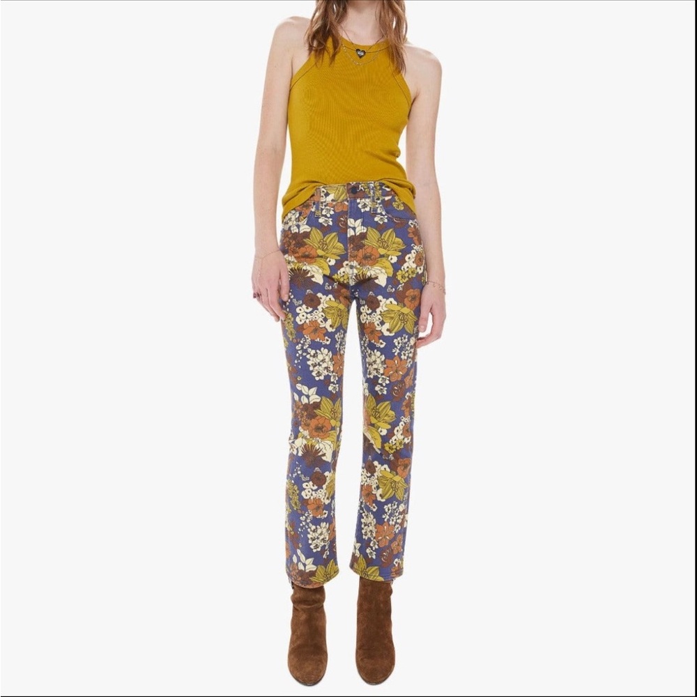MOTHER High Waisted Rider Ankle (Buncha Blooms) 24